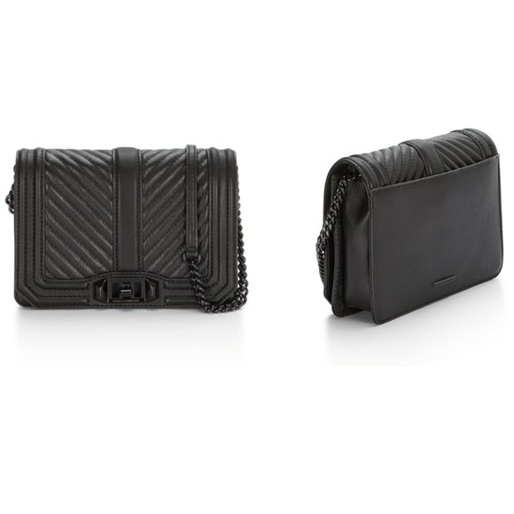 Rebecca Minkoff Handbags - Rebecca Minkoff Chevron Quilted Love Crossbody Sm